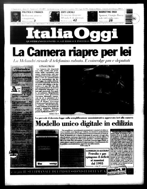 Italia oggi : quotidiano di economia finanza e politica